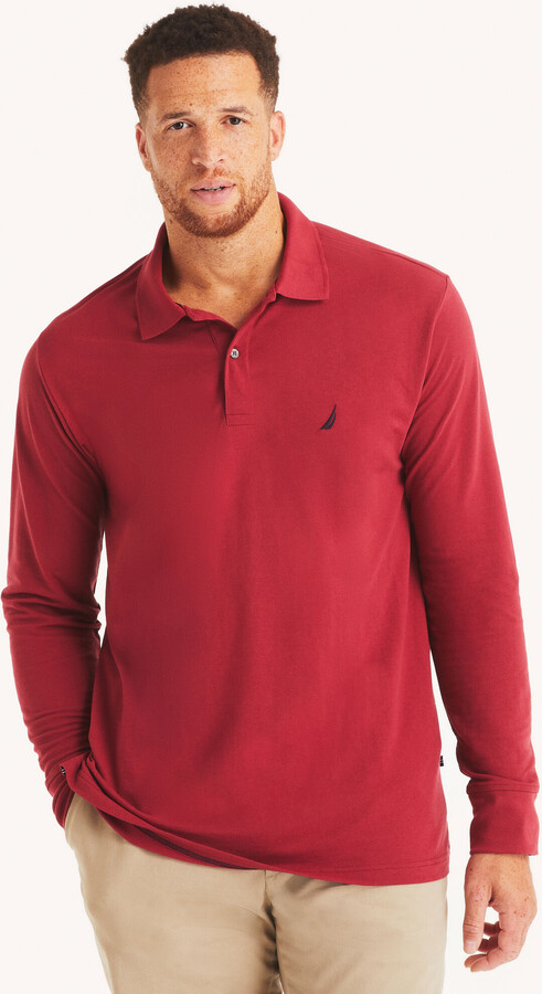 Big & Tall Classic Fit Long Sleeve Deck Polo