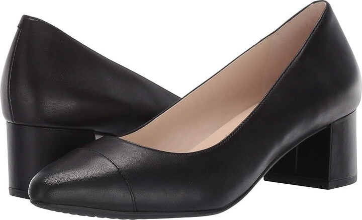Cole Haan The Go-To Block Heel Pump 45MM Women's Shoes Black Leather WP : 10 B - Medium
