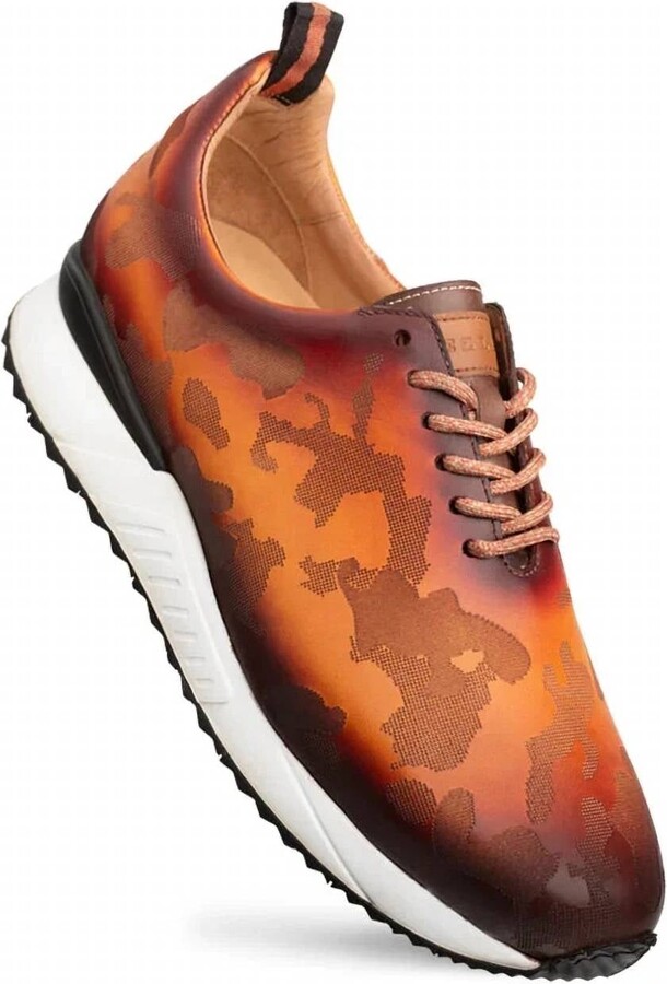 Mezlan Men's Camouflage Deluxe Sneaker In Rust