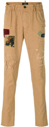 DSQUARED2 distressed Hiking trousers