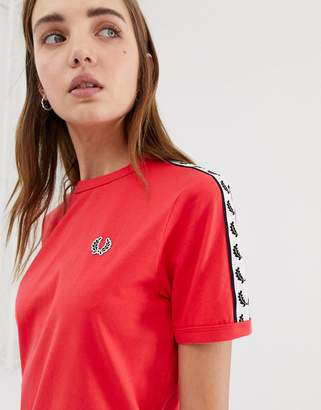 Fred Perry logo tape ringer t-shirt
