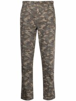 Thumbnail for your product : Current/Elliott Camouflage-Print Cropped Trousers