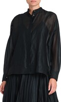 Thumbnail for your product : Jil Sander Collared Semi-Sheer Blouse