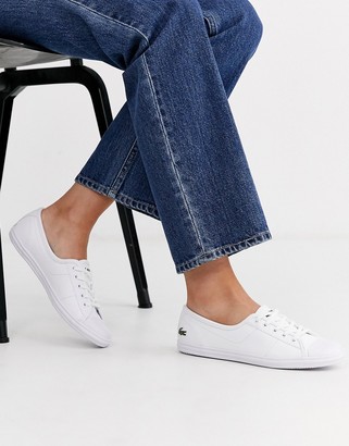lacoste ziane chunky white leather