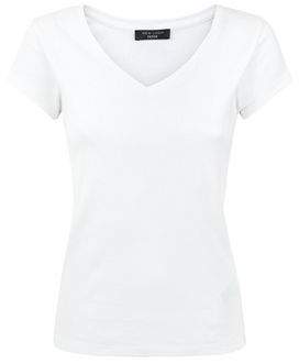 New Look Petite White V Neck T-Shirt