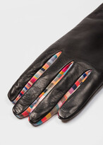 Thumbnail for your product : Paul Smith Women's Black Leather 'Concertina Swirl' Gloves