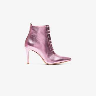 Kalda pink Ringa 95 leather lace-up boots