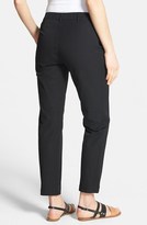 Thumbnail for your product : Eileen Fisher Slim Stretch Cotton Ankle Pants (Regular & Petite)