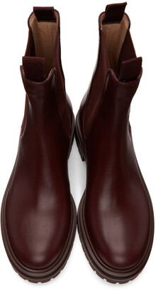 Gianvito Rossi Burgundy Chester Chelsea Boots