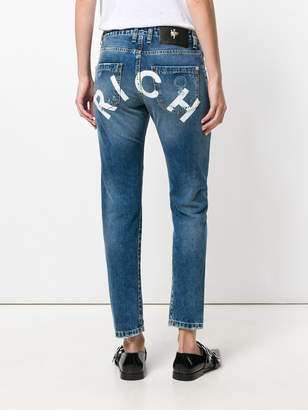 John Richmond printed slim-fit jeans