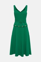 Thumbnail for your product : Karen Millen Compact Stretch Button Waist Midi Dress