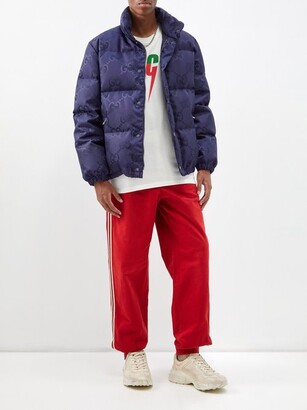 Red GG-jacquard check wool overshirt, Gucci