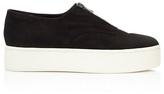 Thumbnail for your product : Vince Warner Nubuck Leather Platform Zip Sneakers