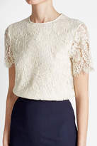 Thumbnail for your product : Victoria Beckham Laced Silk and Wool-Blend Top