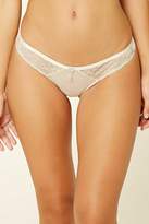 Thumbnail for your product : Forever 21 Sheer Floral Stitch Thong