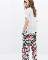 Thumbnail for your product : Zara 29489 Printed Loose Trousers