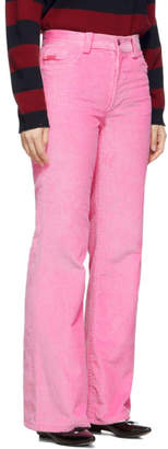 Marc Jacobs Pink Corduroy Flared Trousers