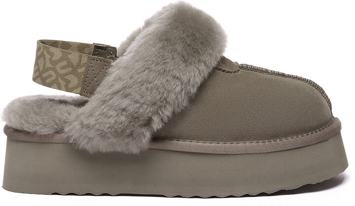 EverAu Australia Women Wagtail Removable Strap Platform Slippers