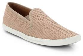 Joie Kidmore Crocodile-Embossed Leather Sneakers