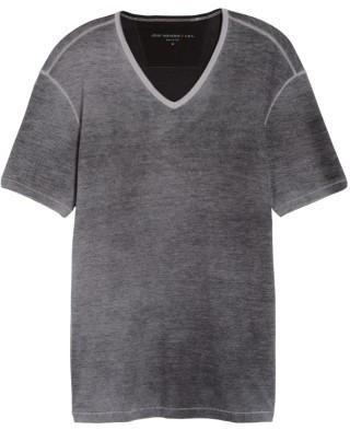 John Varvatos Men's Mini Jacquard V-Neck T-Shirt