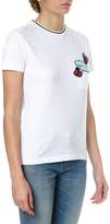Thumbnail for your product : Miu Miu White Cotton T-shirt With Patch Ss18