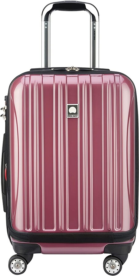 DELSEY Paris Helium Aero Hardside Expandable Luggage with Spinner Wheels, Peony Pink, Carry-On 19 Inch