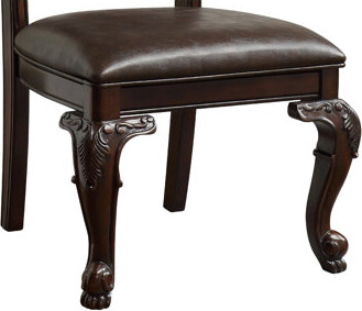 Traditional Dining Side Chair With Tufted Seat And Back