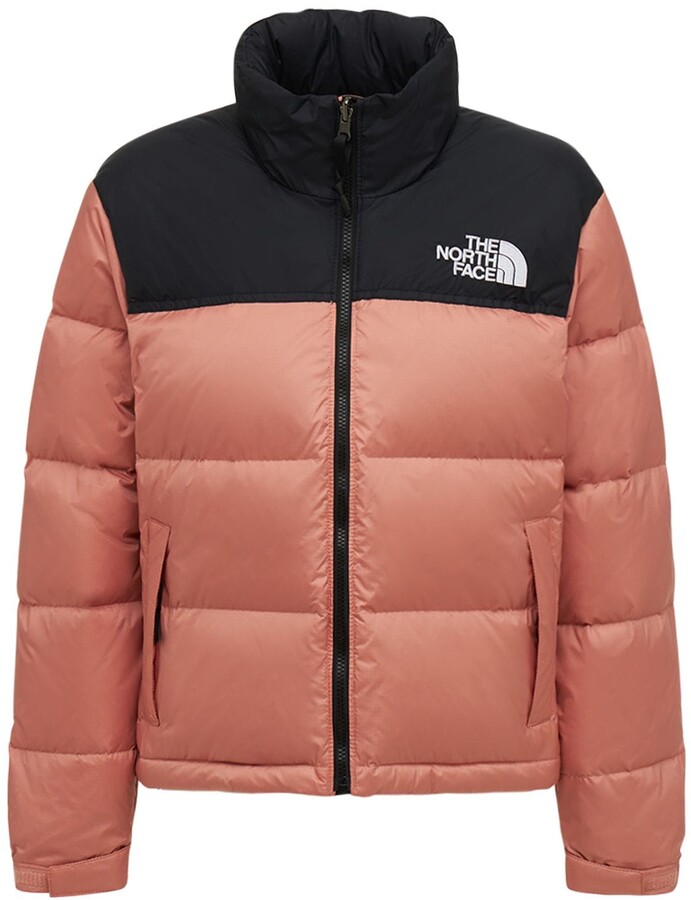 pink north face puffa