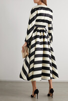 Thumbnail for your product : Emilia Wickstead Cruz Striped Satin Dress - Black