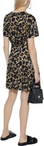 Thumbnail for your product : Current/Elliott The Crystal Belted Leopard-print Linen-jersey Mini Dress