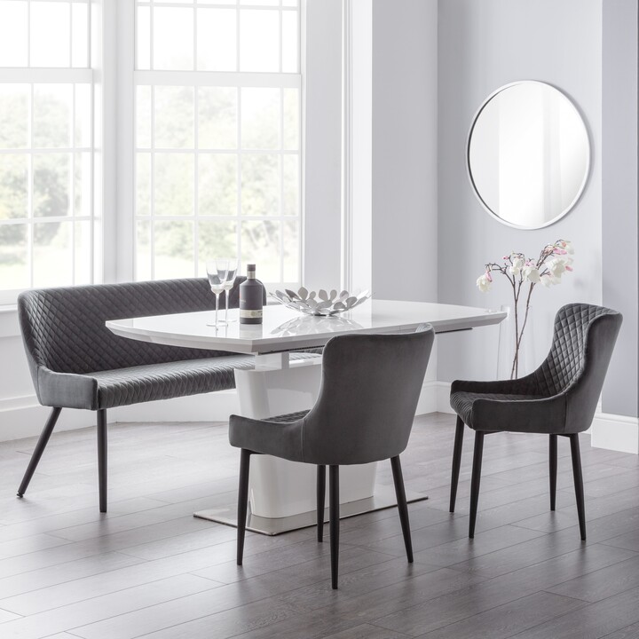 Dunelm Como 6 Seater Rectangular Extendable Dining Table White ShopStyle