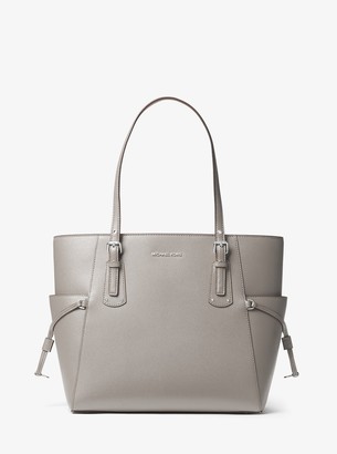 michael kors voyager small crossgrain leather tote bag
