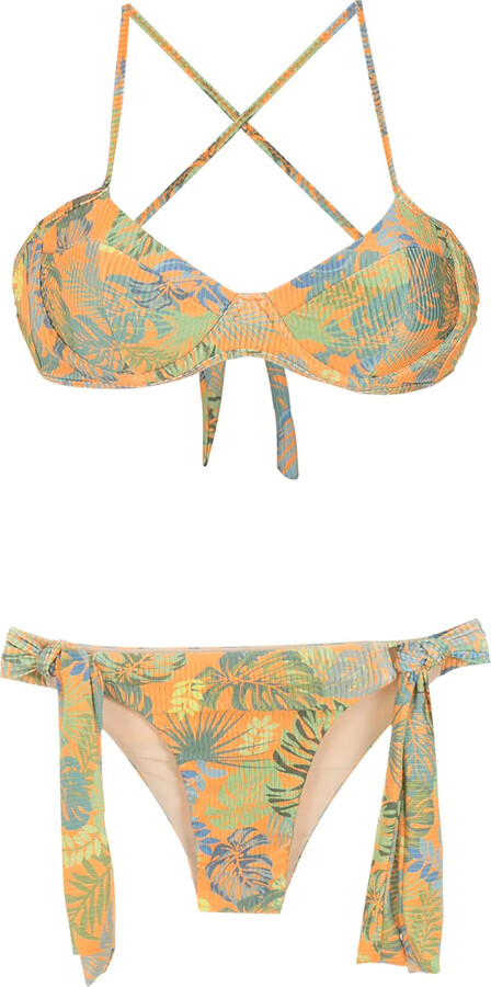 Palm Leaf Print Bikini
