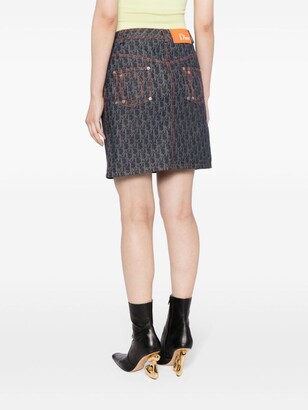 Christian Dior pre-owned Trotter denim skirt