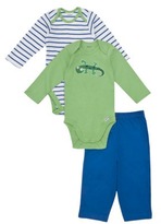Thumbnail for your product : GE Gerber Onesies® Newborn Boys' 3 Piece Lizard Set - Green/Blue