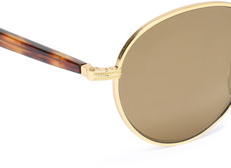 SUNDAY SOMEWHERE Aviator-style Gold-tone Sunglasses
