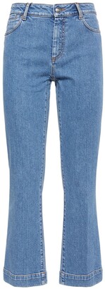 Sportmax Riad cropped cotton denim flared jeans