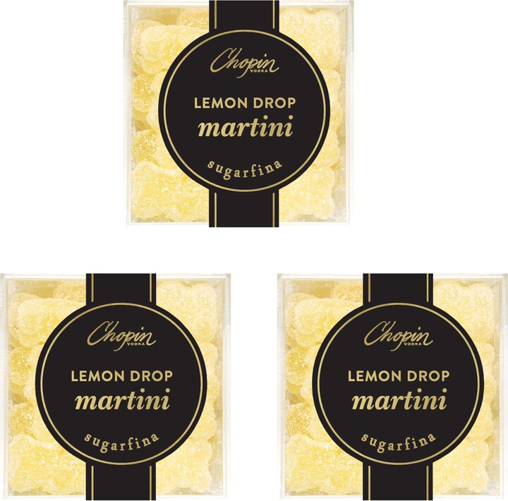 sugarfina Lemon Drop Martini Bears Set of 3 Candy Cubes