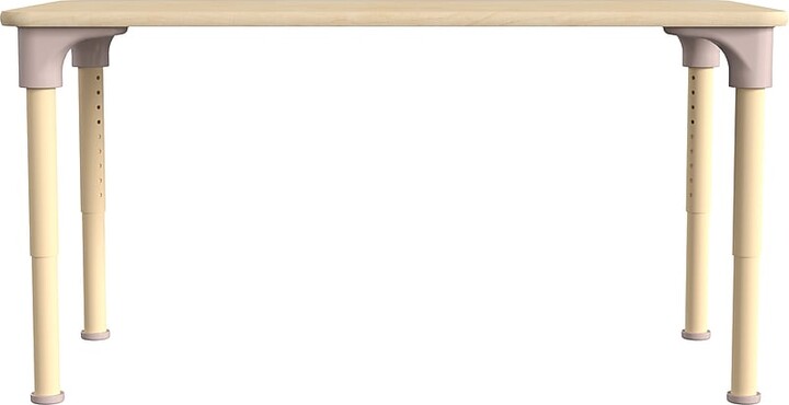 Flash Furniture Bright Beginnings Hercules Rectangular Table, 47" x 24", Height Adjustable, Beech (MK-ME088025-GG)