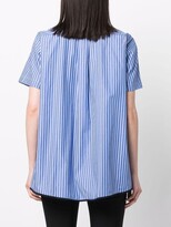 Thumbnail for your product : Fay Stripe-Print Short-Sleeved Shirt