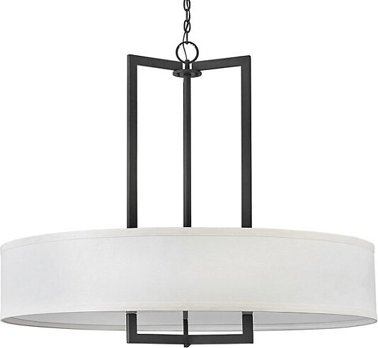 Hinkley Hampton Drum Pendant Light in White, Size: Extra Large