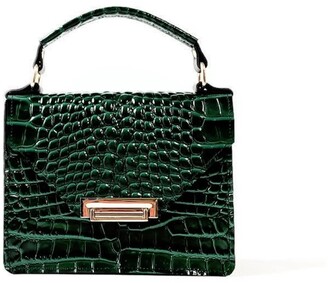 Angela Valentine Handbags - Gavi Mini Bag In Emerald Green Crocodile ...