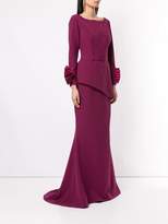 Thumbnail for your product : Safiyaa long sleeve floral cuff gown
