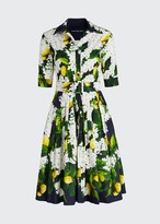 Thumbnail for your product : Samantha Sung Audrey 2 Lemon Tree Blossom 1/2-Sleeve Belted Shirtdress