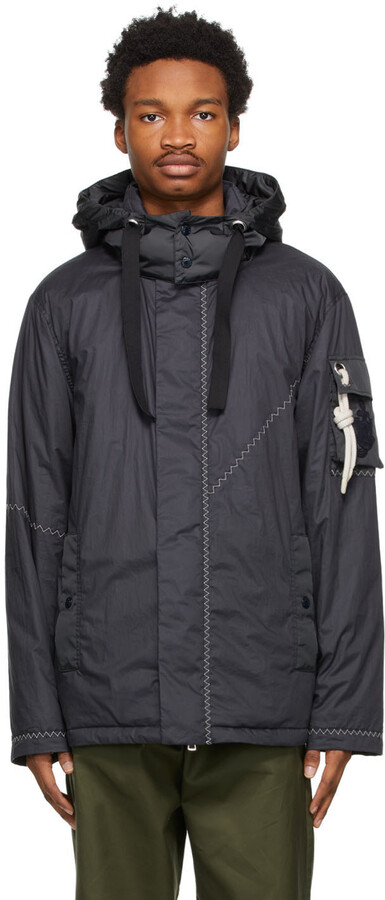 Moncler Navy Down Jacket Men | Shop the world's largest collection 
