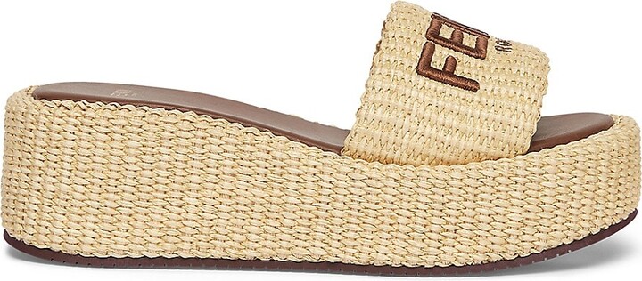 【関税&送料込】Fendi Raffia Sunshine Slippers Fendi Raffia Sunshine Slippers | italist