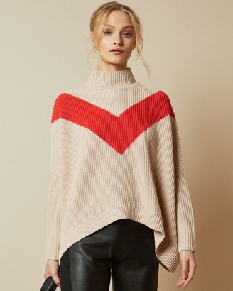 Ted Baker Ribbed Loose Polo Neck Jumper