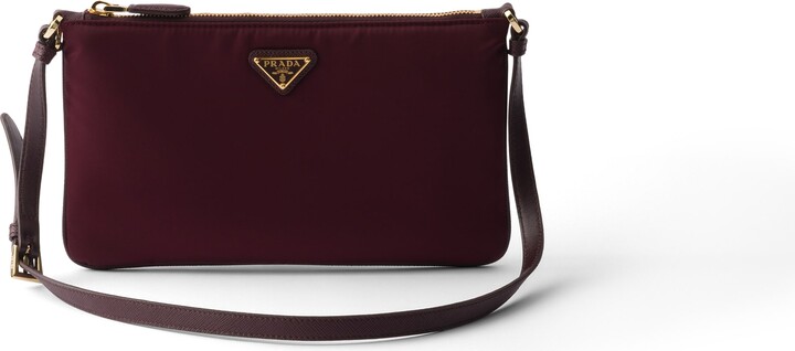 Prada Re-nylon Pouch, Woman, Burgundy