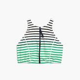 Thumbnail for your product : J.Crew Cropped zip-front bikini top in ombré stripe