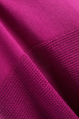 Cotton By Autumn Cashmere Waffle Knit-paneled Cotton Sweater